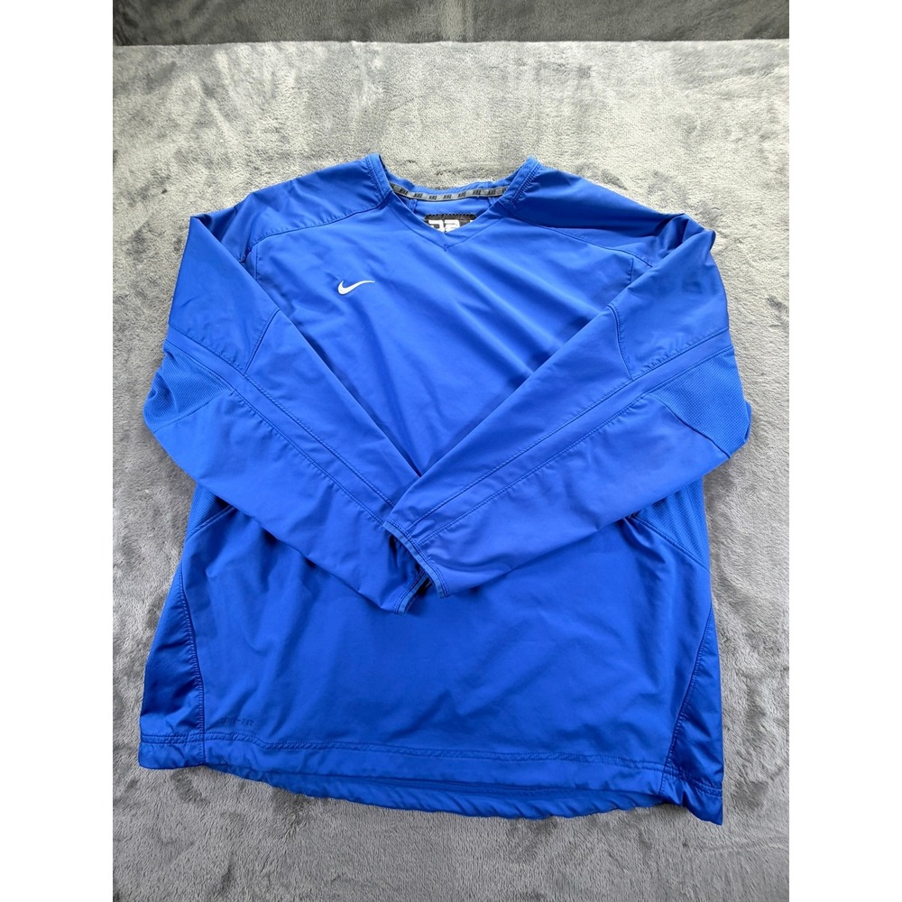 Nike Mens Dri-FIT V-Neck Windbreaker Pullover Blue 453353-493 Size L